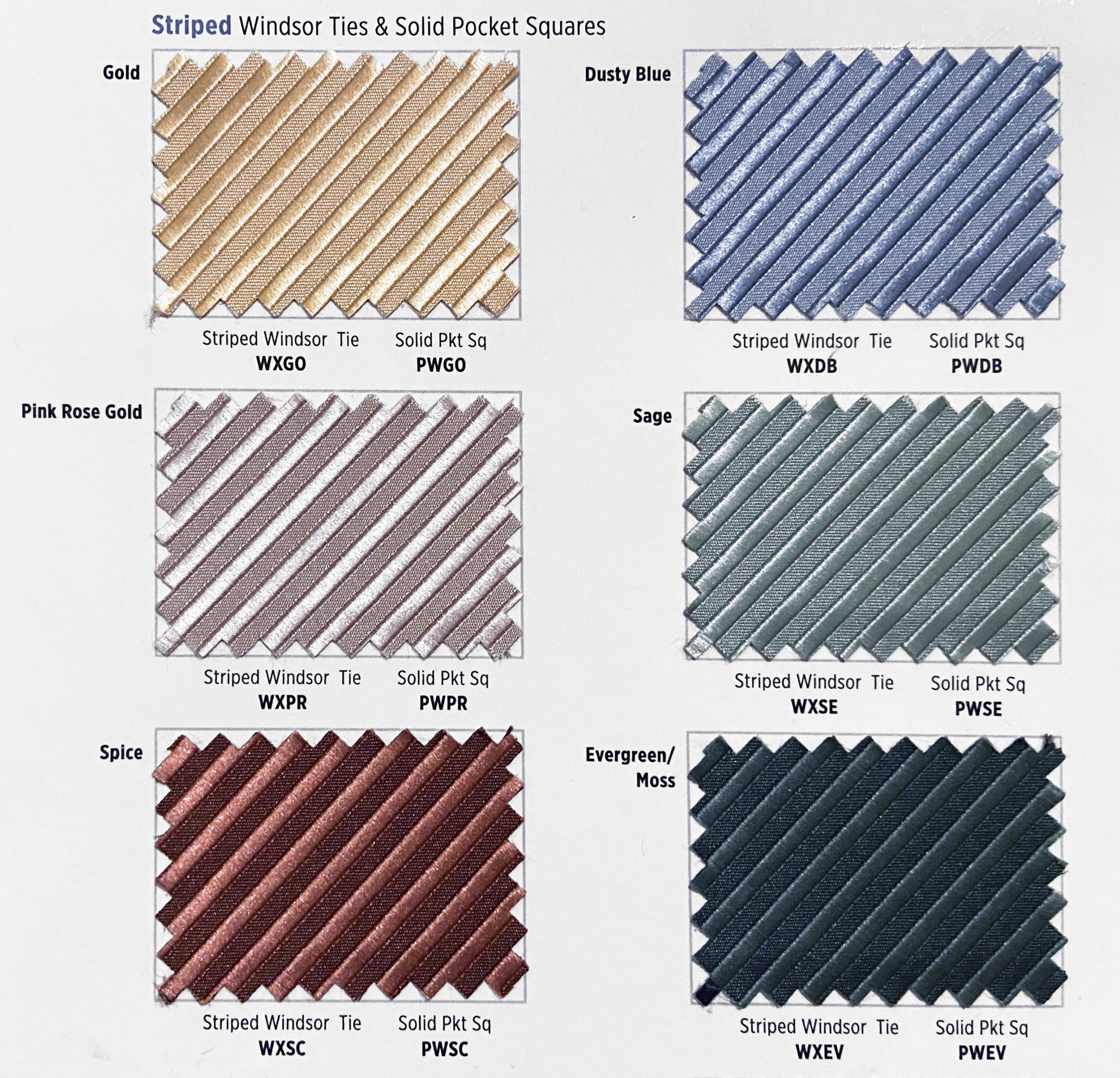 Windsor Tie Striped Swatches