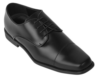Black matte Oxford square toe shoe