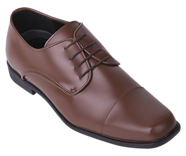 Cognac Oxford square toe shoe