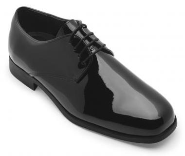 Black gloss Allegro round toe shoe