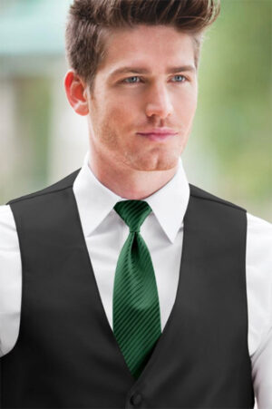 Striped Expressions Forest Green Windsor Tie